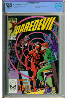 DAREDEVIL #205 CBCS 9.8 WHITE PAGES front cover