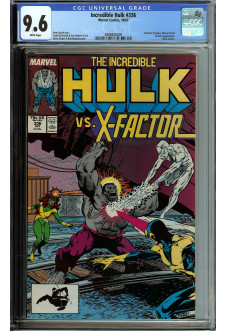 INCREDIBLE HULK #336 CGC 9.6 WHITE PAGES front cover