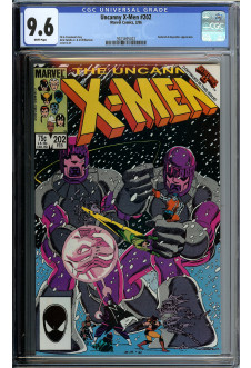 X-MEN #202 CGC 9.6 WHITE PAGES front cover