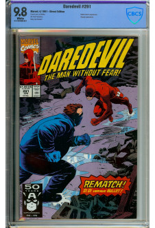 DAREDEVIL #291 CBCS 9.8 WHITE PAGES front cover