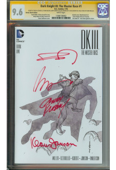 DARK KNIGHT III: THE MASTER RACE #1 CGC 9.6 WHITE PAGES front cover