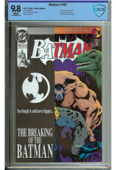 BATMAN #497 CBCS 9.8 WHITE PAGES front cover