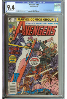 AVENGERS #195 CGC 9.4 OW/WH PAGES front cover