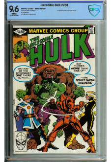 INCREDIBLE HULK #258 CBCS 9.6 WHITE PAGES front cover