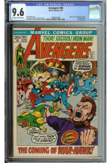 AVENGERS #98 CGC 9.6 OW/WH PAGES front cover