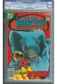 DETECTIVE COMICS #474 CGC 9.2 WHITE PAGES front cover