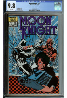 MOON KNIGHT #33 CGC 9.8 WHITE PAGES front cover