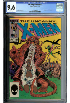 X-MEN #187 CGC 9.6 WHITE PAGES front cover