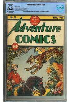 ADVENTURE COMICS #38 CBCS 5.5 OW/WH PAGES cover