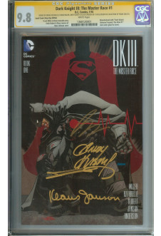 DARK KNIGHT III: THE MASTER RACE #1 CGC 9.8 WHITE PAGES front cover