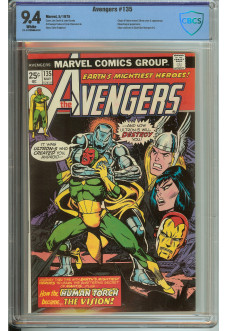 AVENGERS #135 CBCS 9.4 WHITE PAGES front cover