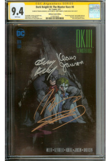 DARK KNIGHT III: THE MASTER RACE #8 CGC 9.4 WHITE PAGES front cover