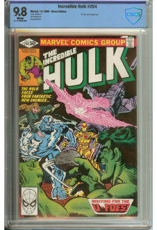 INCREDIBLE HULK #254 CBCS 9.8 WHITE PAGES front cover