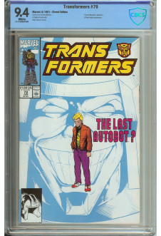 TRANSFORMERS #79 CBCS 9.4 WHITE PAGES front cover