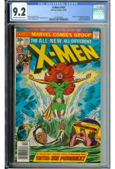 X-MEN #101 CGC 9.2 OW/WH PAGES front cover