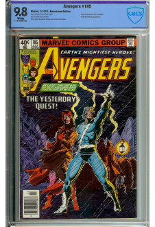 AVENGERS #185 CBCS 9.8 WHITE PAGES front cover
