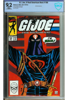G.I. JOE, A REAL AMERICAN HERO #100 CBCS 9.2 WHITE PAGES front cover