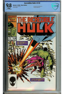 INCREDIBLE HULK #318 CBCS 9.8 WHITE PAGES front cover