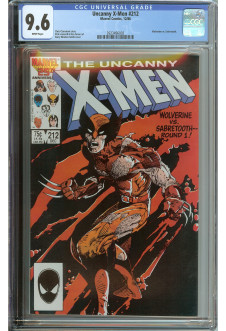 X-MEN #212 CGC 9.6 WHITE PAGES front cover