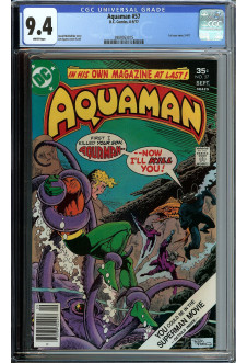 AQUAMAN #57 CGC 9.4 WHITE PAGES front cover