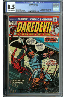 DAREDEVIL #111 CGC 8.5 OW/WH PAGES front cover