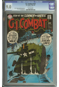 G.I. COMBAT #139 CGC 9.0 OW PAGES front cover
