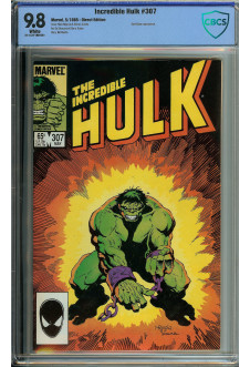 INCREDIBLE HULK #307 CBCS 9.8 WHITE PAGES front cover