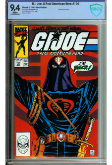 G.I. JOE, A REAL AMERICAN HERO #100 CBCS 9.4 WHITE PAGES front cover