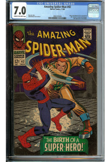 AMAZING SPIDER-MAN #42 CGC 7.0 CR/OW PAGES cover
