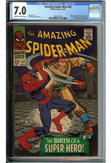 AMAZING SPIDER-MAN #42 CGC 7.0 CR/OW PAGES front cover