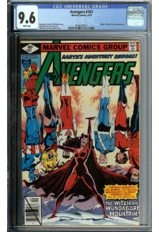 AVENGERS #187 CGC 9.6 WHITE PAGES front cover