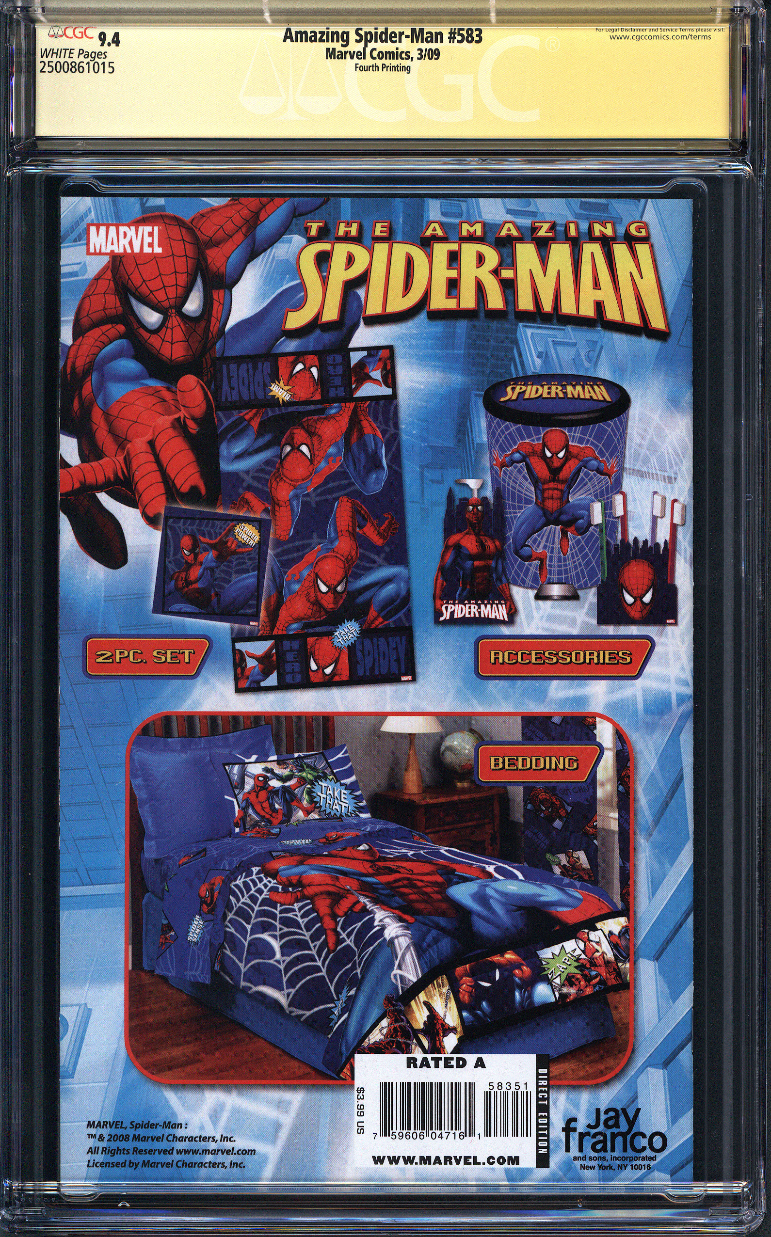 AMAZING SPIDER-MAN Back Cover