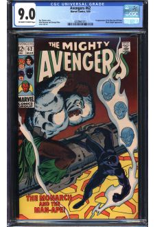 AVENGERS #62 CGC 9.0 OW/WH PAGES front cover