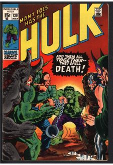 INCREDIBLE HULK #139 3.0 front cover