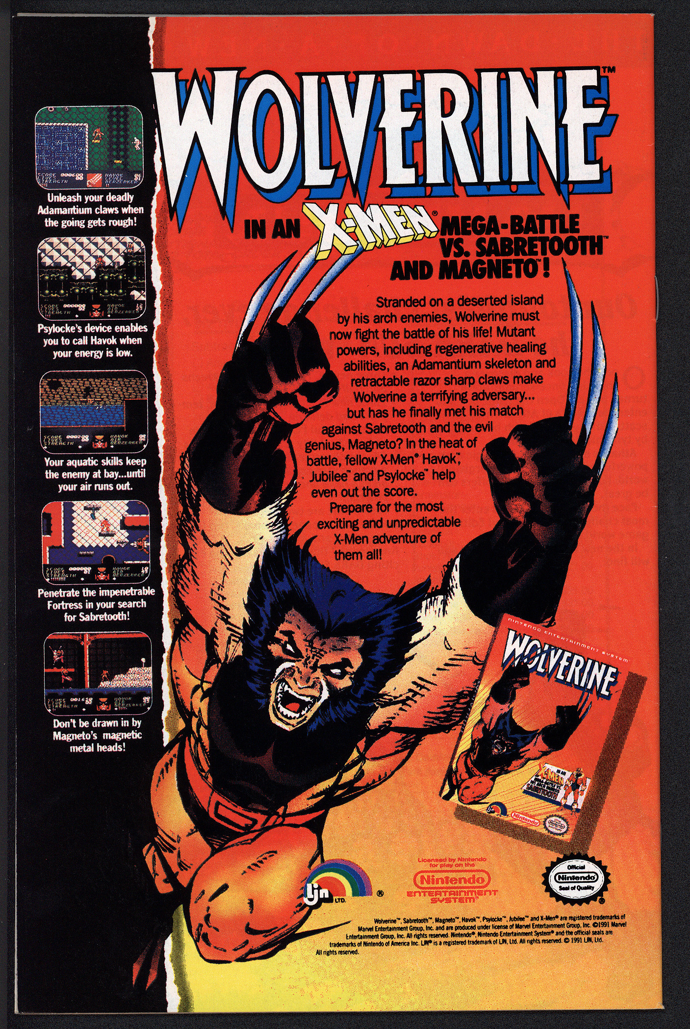 X-MEN Back Cover