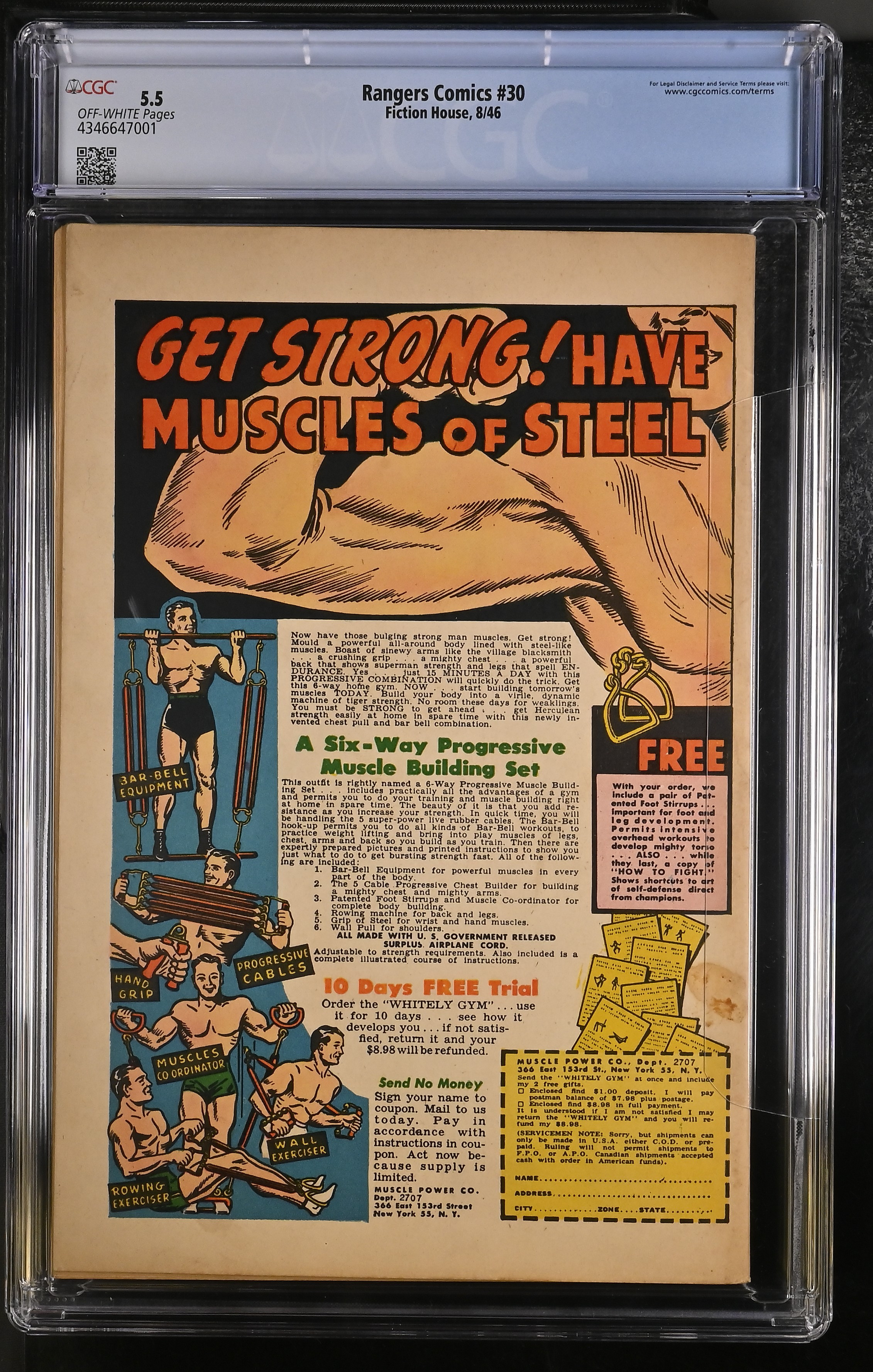 RANGERS COMICS Back Cover