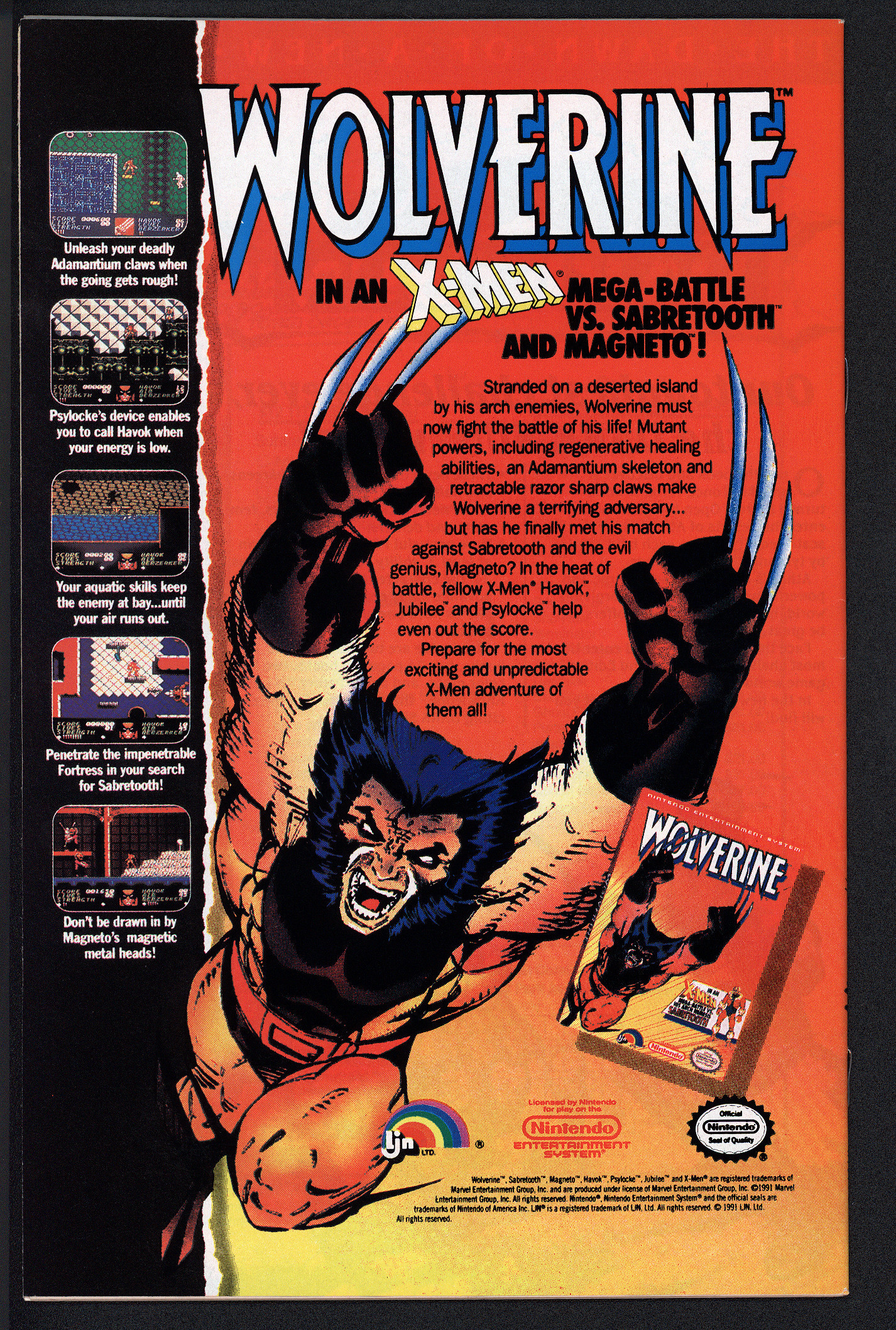 X-MEN Back Cover