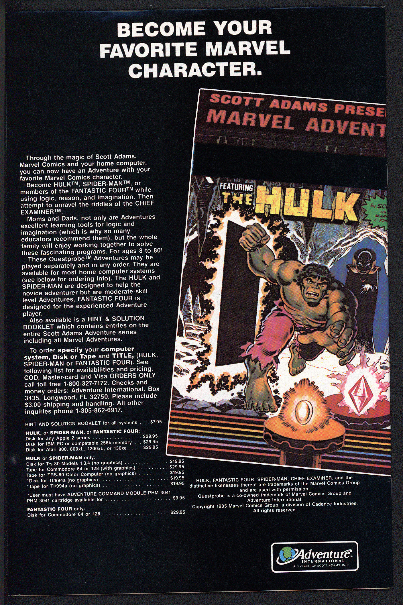 ALPHA FLIGHT Back Cover