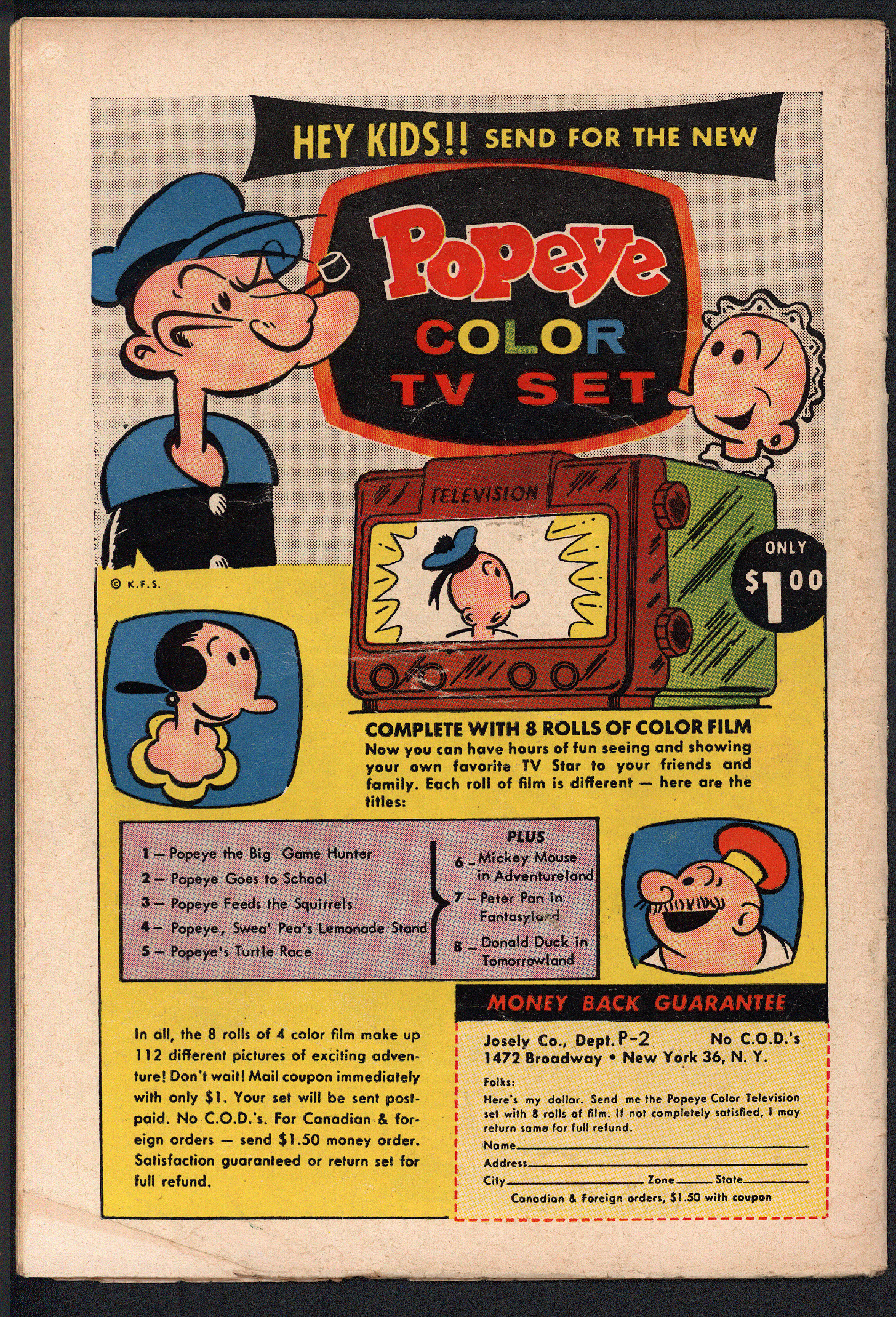 HARVEY COMICS HITS Back Cover