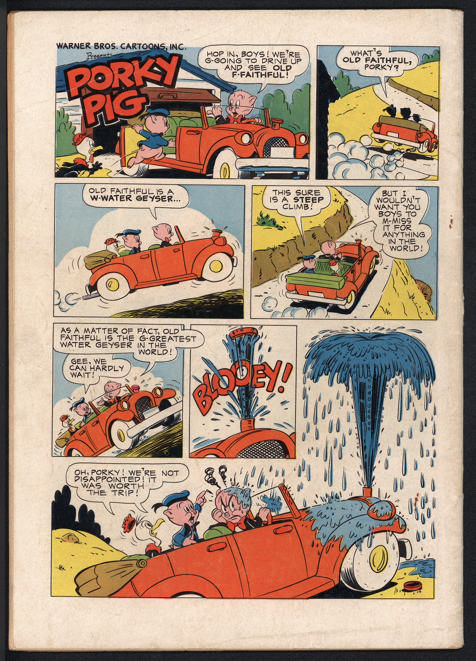FOUR COLOR COMICS Back Cover