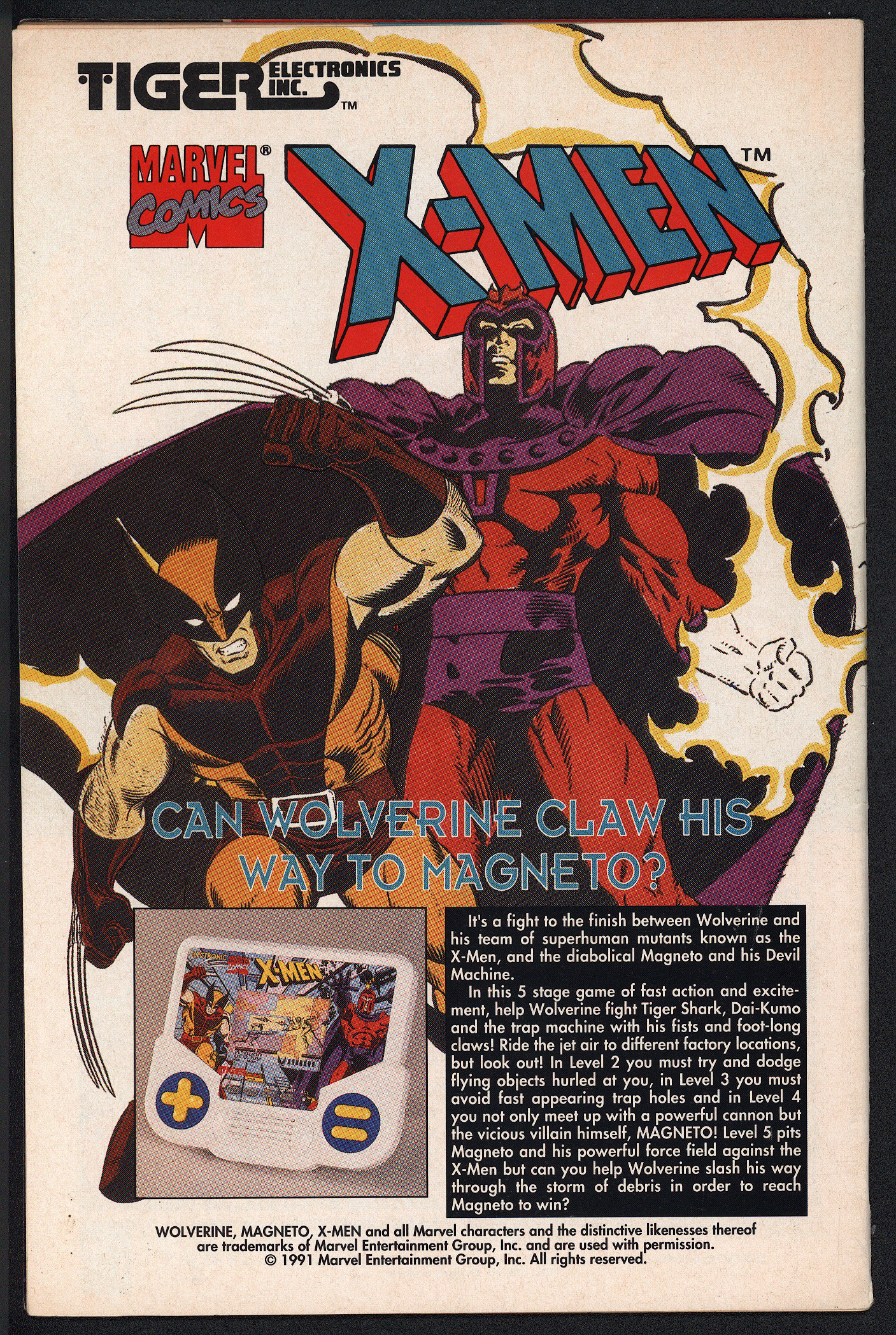 X-MEN Back Cover