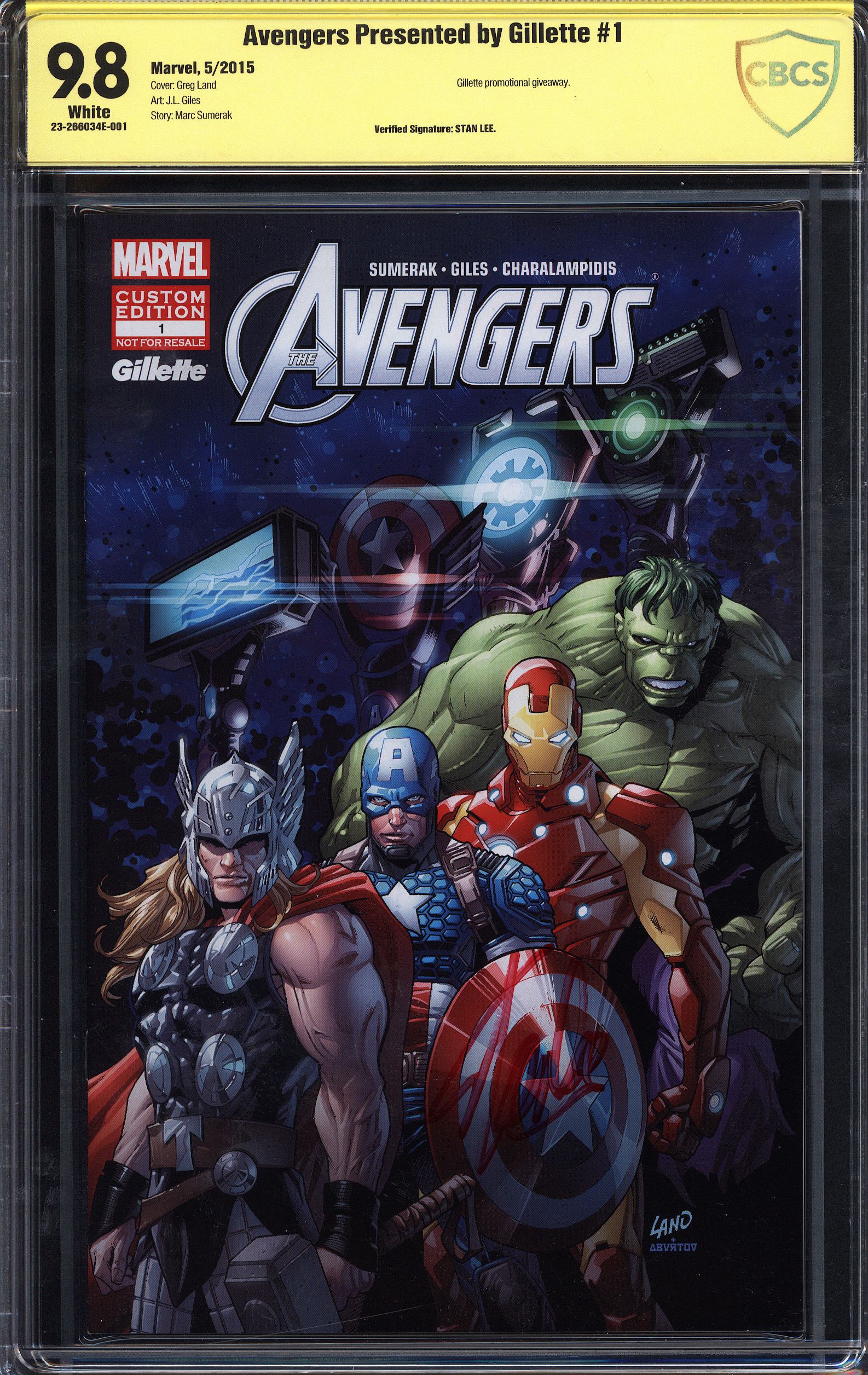 AVENGERS PRESENTED BY GILLETTE Front Cover
