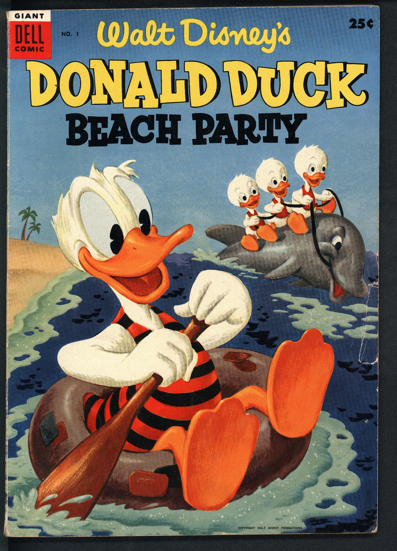 DELL GIANT COMICS: DONALD DUCK BEACH PARTY Front Cover