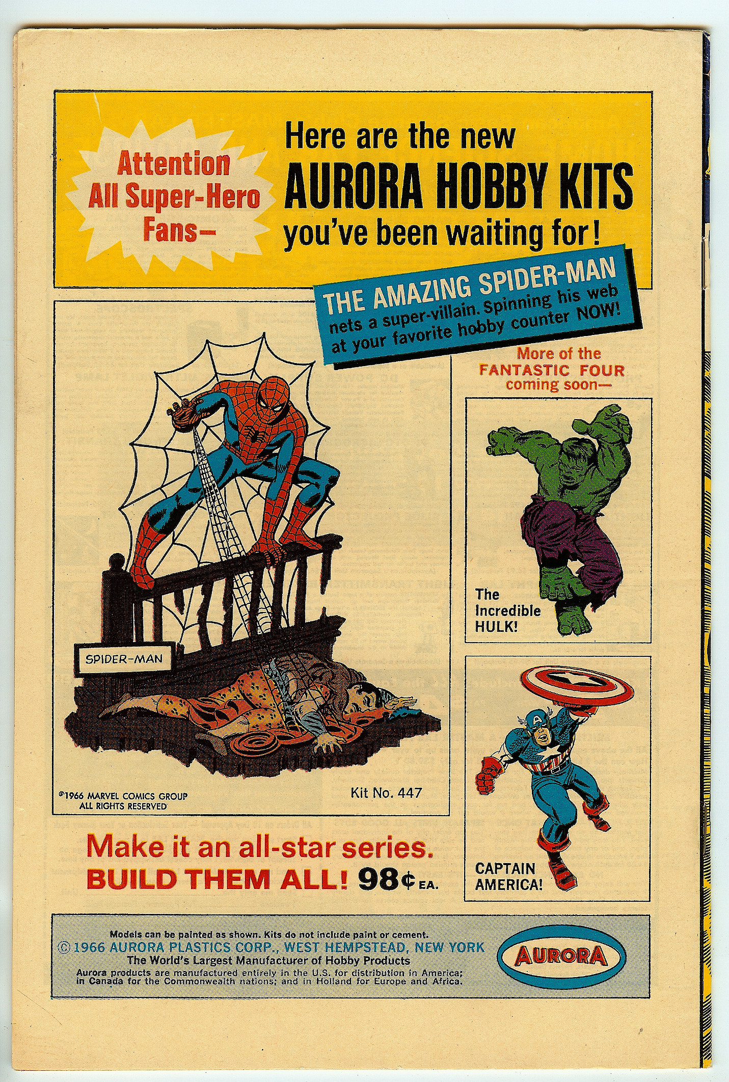FANTASTIC FOUR Back Cover