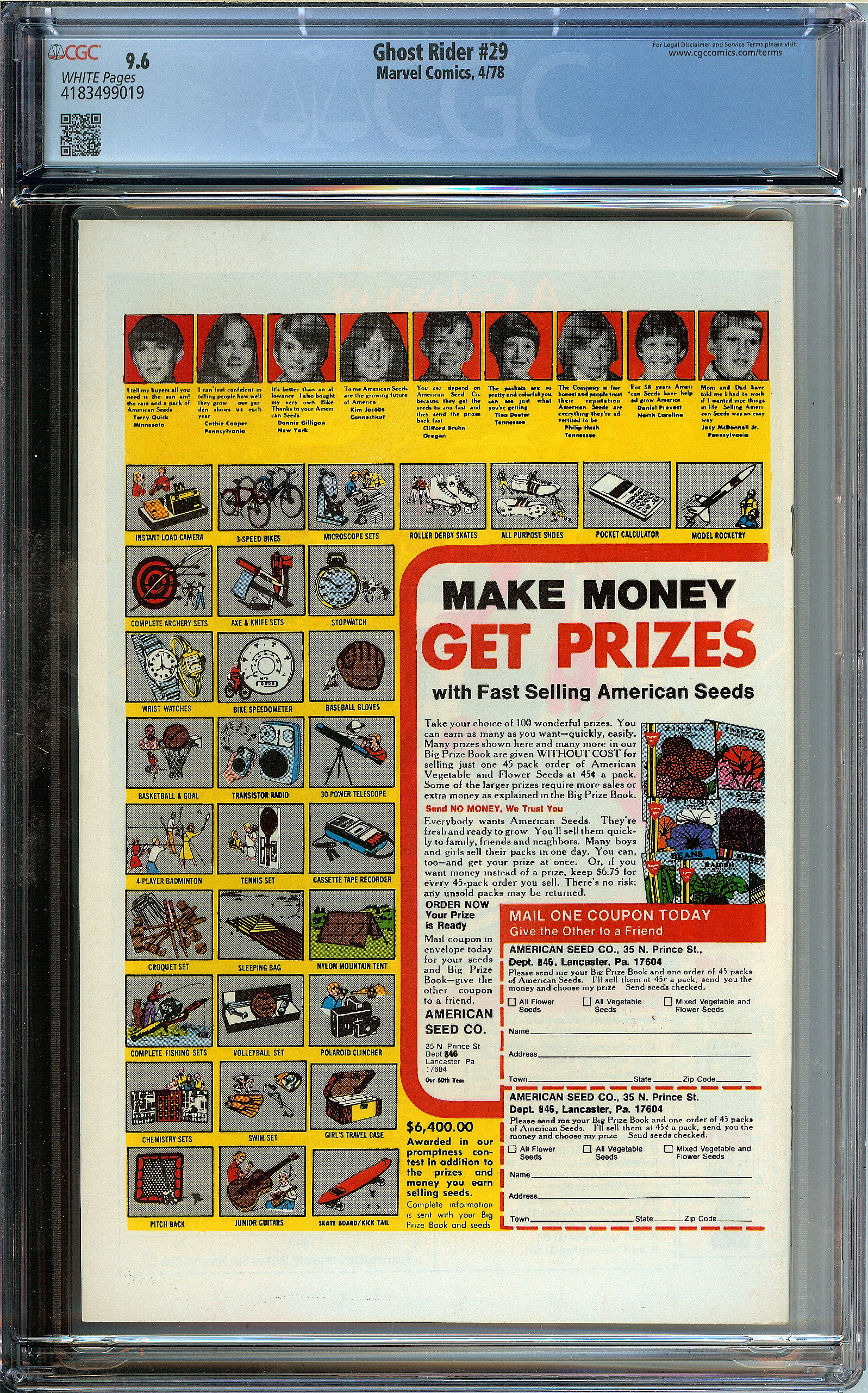 GHOST RIDER Back Cover