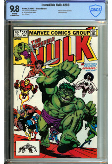 INCREDIBLE HULK #283 CBCS 9.8 WHITE PAGES front cover