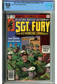 SGT. FURY AND HIS HOWLING COMMANDOS #156 CBCS 9.8 WHITE PAGES front cover