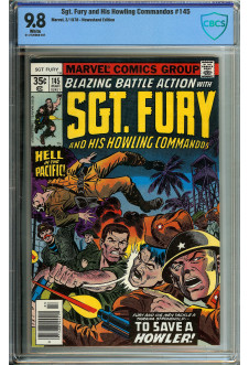 SGT. FURY AND HIS HOWLING COMMANDOS #145 CBCS 9.8 WHITE PAGES front cover