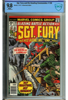 SGT. FURY AND HIS HOWLING COMMANDOS #138 CBCS 9.8 WHITE PAGES front cover