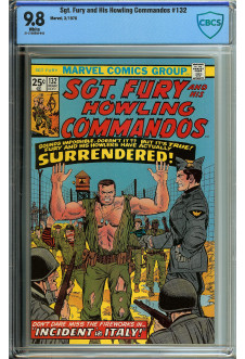 SGT. FURY AND HIS HOWLING COMMANDOS #132 CBCS 9.8 WHITE PAGES front cover